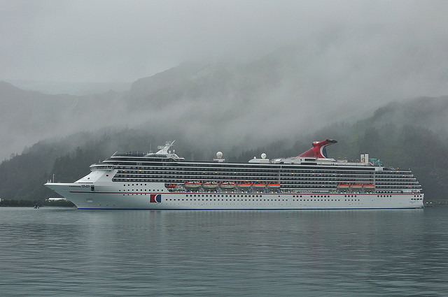 Cruise ship at Whittier Alaska