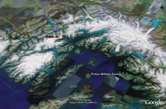 regional map of Whittier, Alaska