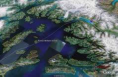 regional map of Whittier, Alaska