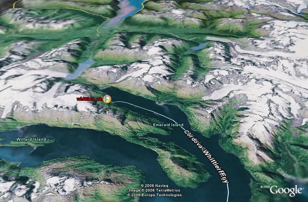 Prince William Sound outside of Whitter, Willard Island, Emerald Island